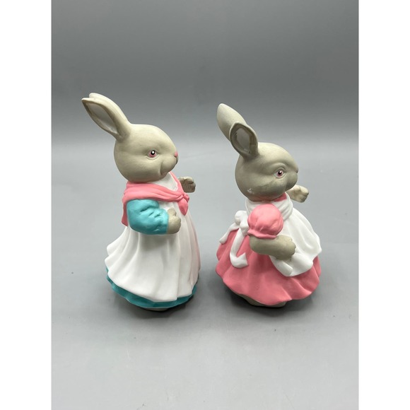 Vintage Carrot Patch Square Dept 56 Maypole Bunnies Vintage Easter Bunny - Picture 7 of 9